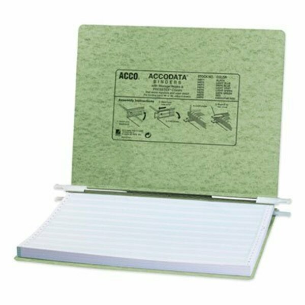 Gbc Office Products Group ACCO, PRESSTEX COVERS WITH STORAGE HOOKS, 2 POSTS, 6in CAPACITY, 14.88 X 11, LIGHT GREEN 54075